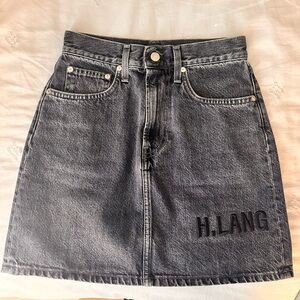 H. LANG Denim Black Jean Skirt
